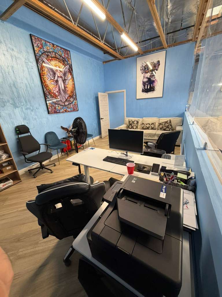 Customer waiting area and office space